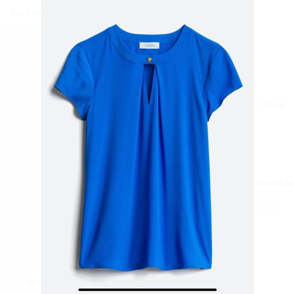 NWOT CK Dacian Keyhole Detail Blouse - Picture 1 of 9